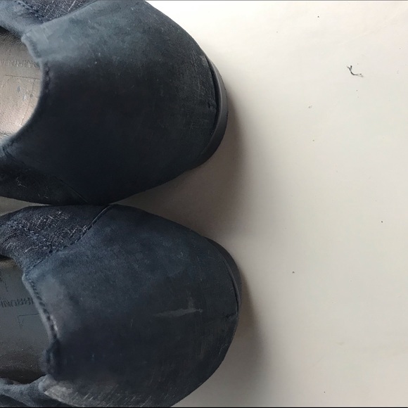 Agl Navy suede and leather ballet flats sz 9 - Picture 5 of 6